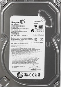 Seagate Pipeline HD 500GB - 8MB cache - SATA 3.0Gb/s (ST3500312CS)