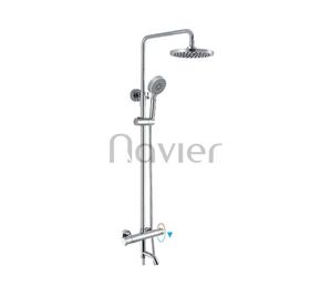 Sen cây tắm nóng lạnh tròn đồng thau xi mạ crome Navier NV-811 (tăng giảm nhiệt)