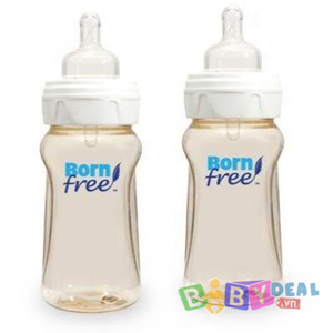 Bộ 3 bình sữa nhựa Pes cao cấp Born Free 260ml