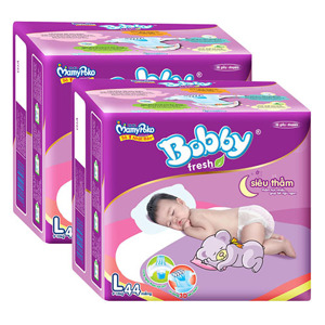 Set 4 tã dán Bobby siêu thấm L44