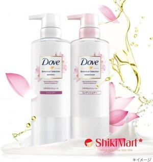 Set gội xả Dove Botanical Selection Shiny Straight 400mL x 2
