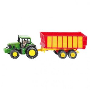 Mô hình xe đầu kéo John Deere & thùng hàng Silage Siku 1650