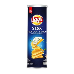 Snack khoai tây vị kem chua và hành tây Lay’s Stax lon 110g