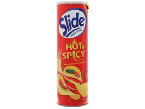 Snack khoai tây vị thơm cay Slide lon 160g