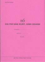 Sổ chi phí sản xuất kinh doanh