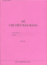 Sổ chi tiết bán hàng