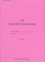 Sổ chi tiết bán hàng