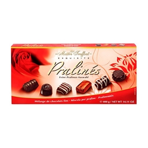 Sô cô la Maitre Truffout Exquisite Pralines 400g hộp màu đỏ