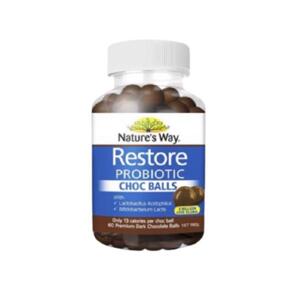 Socola đen bổ sung lợi khuẩn Nature’s Way Restore Probiotic 60 viên