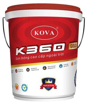 Sơn ngoại thất Kova K360 Gold - Sơn bóng, 4Kg