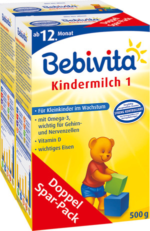 Sữa bột Bebivita Kindermilch 1 - hộp 500g (dành cho trẻ từ 1 tuổi trở lên)