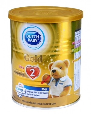 Sữa bột Dutch Lady Cô gái Hà Lan Gold Step 2 - hộp 400g (dành cho trẻ từ 6 - 12 tháng tuổi)