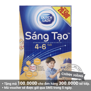 Sữa bột Dutch Lady Cô gái Hà Lan Sáng Tạo - hộp 400g ( 4 - 6 tuổi )