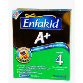 Sữa bột Enfakid A+ 4 - hộp 650g (hộp giấy dành cho trẻ từ 3 - 6 tuổi)