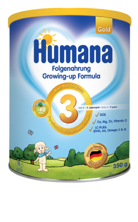 Sữa bột Humana Gold 3 - 350g (dành cho trẻ 1-9 tuổi)