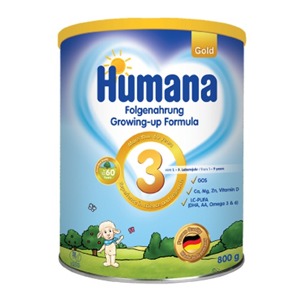 Sữa bột Humana Gold 3 - 800g (dành cho trẻ 1-9 tuổi)