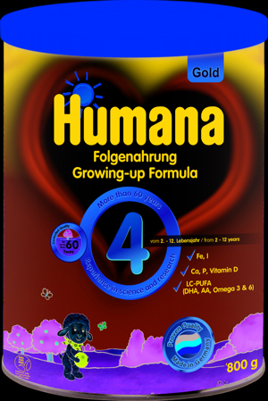 Sữa bột Humana Gold 4 - 800g (dành cho trẻ 2-12 tuổi)