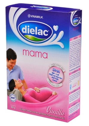 Sữa bột Dielac Mama - hộp 400g (hộp giấy dành cho bà mẹ mang thai và cho con bú)