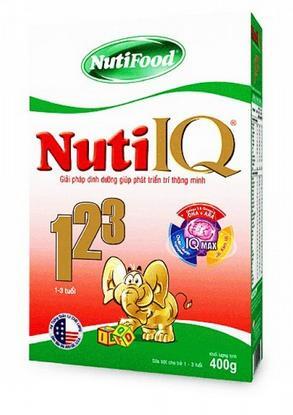 Sữa bột Nutifood Nuti IQ 123 - hộp 400g (dành cho trẻ từ 1 - 3 tuổi)