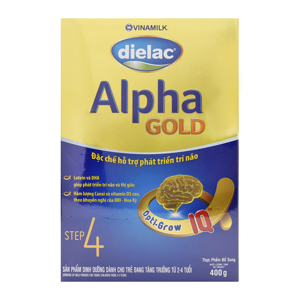 Sữa bột Vinamilk Dielac Alpha Gold Step 4 - 400g (từ 2 - 4 tuổi)