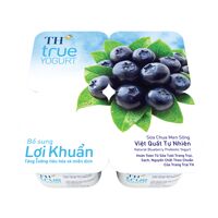 Sữa chua ăn TH True Yogurt việt quất (Lốc 4)