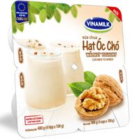 Sữa chua ăn Vinamilk hạt Óc chó - 4 hộp x 100g