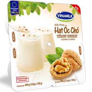 Sữa chua ăn Vinamilk hạt Óc chó - 4 hộp x 100g