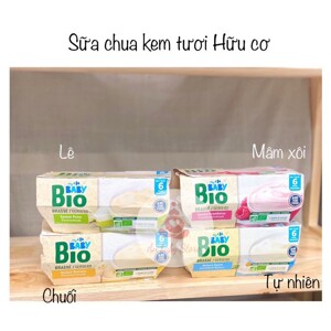 Sữa chua Baby Bio chuối 6m+ (4 x 100