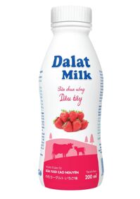 Sữa chua uống Dalat milk dâu tây - 200ml