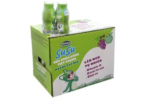 Sữa chua uống Susu hương táo nho - thùng 48 chai 80ml