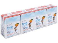 Sữa chua uống TH true Yogurt Topkid hương cam vỉ 4 hộp 110ml