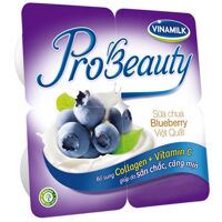 Sữa chua Vinamilk Probeauty (Việt quất/Lựu) - lốc 4 hộp x 100g