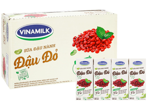 Sữa đậu nành đậu đỏ Vinamilk - Thùng 48 hộp 180ml