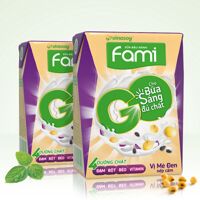 Sữa đậu nành Fami Go mè đen nếp cẩm thùng 36 hộp x 200ml