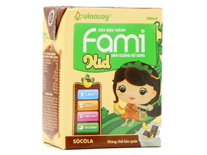 Sữa đậu nành Fami Kid Socola 220ml