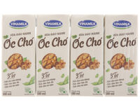 Sữa đậu nành Vinamilk hạt óc chó - Lốc 4 hộp 180ml