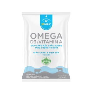 Sữa dinh dưỡng VPMilk Omega - Thùng 48 bịch x 220ml