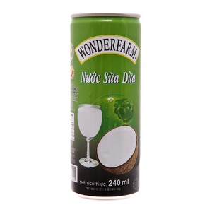 Nước sữa dừa Wonderfarm thùng 24 lon x 240ml