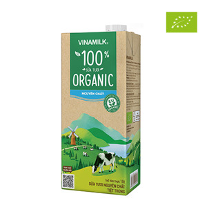 Sữa hữu cơ Vinamilk 100% Organic nguyên chất hộp 1 lít