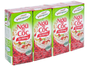 Sữa ngũ cốc ăn kiêng Vietngucoc 180ml - Lốc 4 hộp