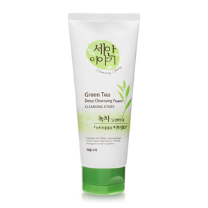 Sữa rửa mặt tinh chất trà xanh Welcos Green Tea Deep Cleansing Foam 120g