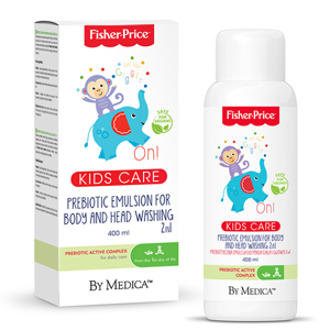 Sữa tắm gội 2 trong 1 dành cho trẻ sơ sinh - Fisher price Kids Care PreBiotic Emulsion For Body and Head Washing 400ml