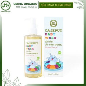 Sữa tắm gội dầu tràm Organic Cajeput Baby Wash 250ml-dùng cho trẻ sơ sinh trẻ nhỏ-an toàn không gây kích ứng da trẻ sơ sinh