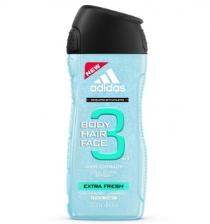 Sữa tắm gội nam Adidas Extra Fresh 3 trong 1