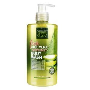 Sữa tắm trắng da từ nha đam Green Graphy Fresh Aloe Vera Whitening Body Wash 500ml