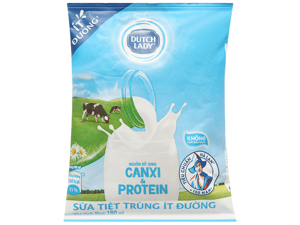 Sữa tươi tiệt trùng Dutch Lady Canxi & Protein bịch 180ml