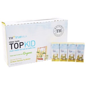 Sữa tươi tiệt trùng TH true MILK Top Kid vani thùng 48 hộp x 180ml