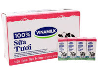 Sữa tươi Vinamilk hương dâu 180ml - thùng 48 hộp