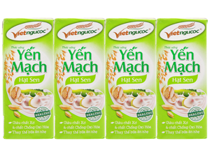 Sữa Yến mạch Hạt sen vietngucoc 180ml - Lốc 4 hộp