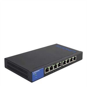 Thiết bị chia mạng Switch Linksys 8-Port Desktop Business Gigabit PoE (LGS108P)